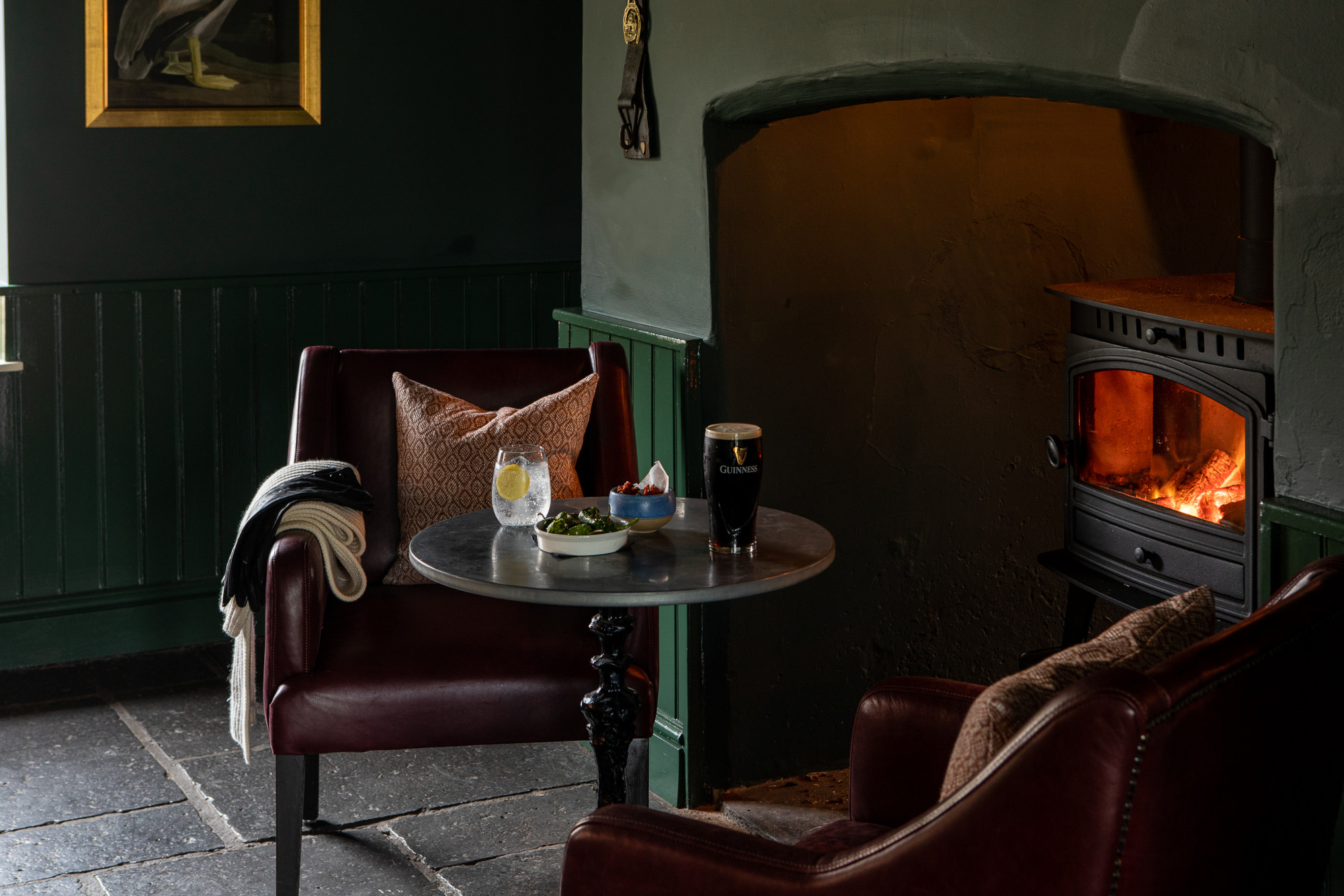 george interior fireplace